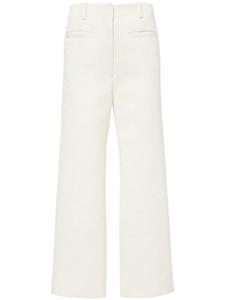 Proenza Schouler cotton wool jacquard trousers, белый