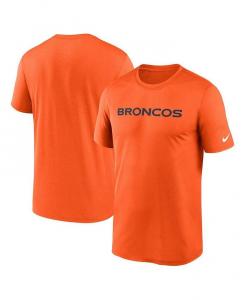 Мужская оранжевая футболка Denver Broncos Legend Wordmark Performance Nike, оранжевый