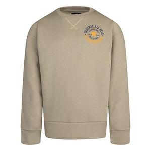 Детская толстовка Converse Nomad цвета хаки из хлопка с круглым вырезом и длинными рукавами, RED49