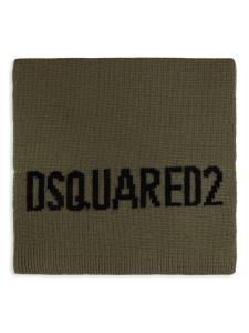 Шерстяной шарф DSQUARED2, зеленый