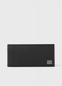 Длинный металлический укороченный кошелек с логотипом