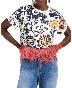 Футболка La Scala с перьями La DoubleJ, мультиколор