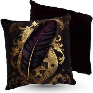 Подушка ПРЕМИУМ Велюр Перо Винтаж 40х40 см декоративная с наполнителем, для гостиной, спальни или в подарок 5made