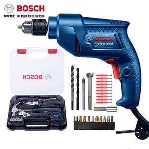 Дрель электрическая проводная Bosch GBM 340 + насадки, набор инструментов