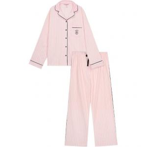 Пижамный комплект Sweet Limited THE MIX с текстурой "brushed", легкий, теплый, для женщин, цвет Pink Mist, в полоску Victoria's Secret, розовый