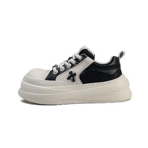 Devanro Мужские устойчивые к истиранию нескользящие низкие скейтерские кроссовки черные, цвет Black