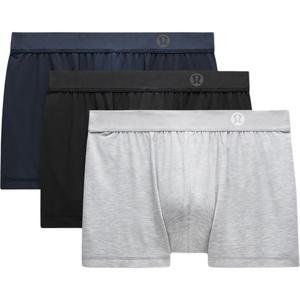 Мужские боксеры 3 штуки Lululemon, черный/синий/серебристый