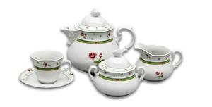 Тун 1794 Менуэт, чайный сервиз, роза, зеленый, Тун Thun 1794