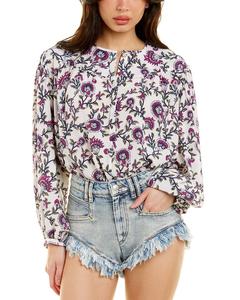 Топ Isabel Marant Etoile Brunille из смесового шелка Isabel Marant Étoile, белый