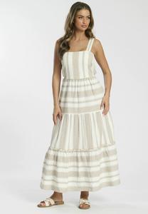 Повседневное платье SQUARE NECK JACQUARD MAXI South Beach, серо-коричневый