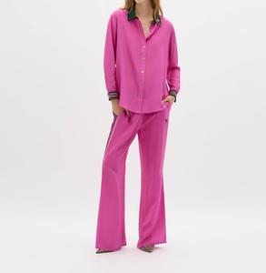 Рубашка Flora с длинным рукавом розового цвета Muma World, розовый