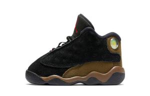 Кроссовки Air Jordan 13 Toddler Shoes TD Mid-top Black-brown-green