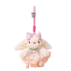 Плюшевый кулон в виде кролика с висячими ушами, высота 20 см Tak Bebe, розовый