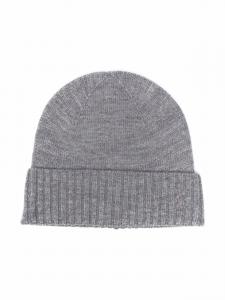 POLO RALPH LAUREN KIDS шерстяная шапка бини в рубчик, серый
