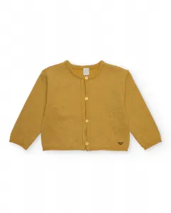 Детский кардиган из блестящего золотого трикотажа Tuc tuc