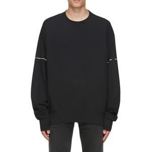 Acne Studios Мужская толстовка с круглым вырезом, черная, средней толщины, стандартного размера