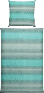 Постельное белье бирюзового цвета 1x 155x220 см + 1x 80x80 см REDBEST