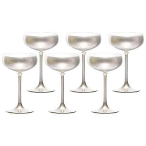 Набор чаш для шампанского elements, 6 шт. Stölzle Lausitz, серебряный