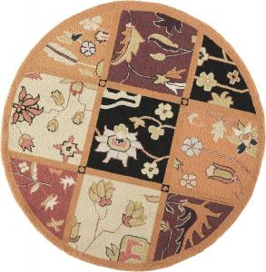 Ковер SAFAVIEH, 168 x 168 см, Chelsea Collection, круглый, Rust, ручной вязки, французский кантри, шерсть, идеален для помещений с высокой проходимостью в гостиной, спальне (HK238B)