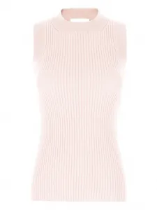 Топ в рубчик без рукавов SPORTMAX, розовый