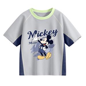 Футболка детская Crew Neck тонкая Disney, hello серый