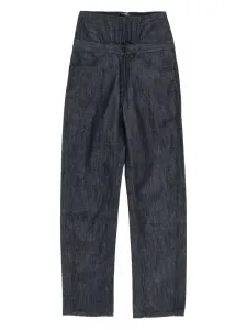 Джинсы с корсетной талией Mugler, синий