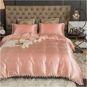 YUSIWOAL Комплект постельного белья с декоративными шариками на наволочках