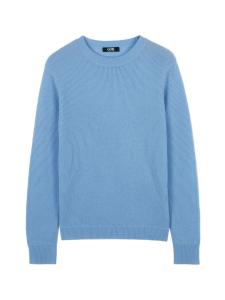 Женский кашемировый свитер с круглым вырезом Ajour-Knit, черный Gobi Cashmere, Blue-della robbia blue