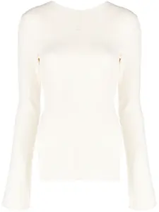 Джемпер в рубчик с открытой спиной Axel Arigato, нейтральный