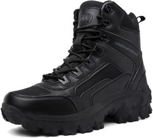 Мужские тактические ботинки Qacksv легкие, прочные, для работы и походов, в стиле боевых ботинок, черный