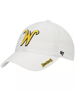 Белые женские шокеры Wichita State Регулируемая шляпа Miata Clean Up '47 Brand, белый