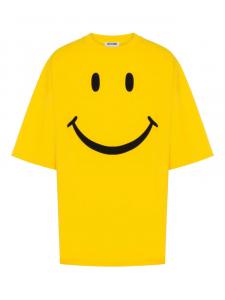 Футболка с принтом смайликов Moschino, желтый