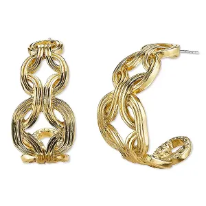 Золотистые серьги-кольца 2028, gold