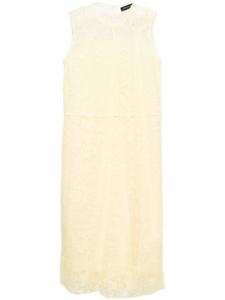 Fabiana Filippi кружевное платье миди без рукавов, желтый