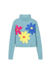 Большой свитер IZIA, Royal Blue/Light Blue