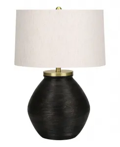 Настольная лампа Lighting 64 см Linen Table Lamp Monarch Specialties, черный