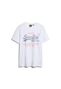 Футболка - футболка vi heritage casual tee хлопок круглый вырез логотип однотонная Superdry., белый