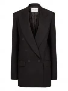 Двубортный шерстяной пиджак Nina Ricci, черный