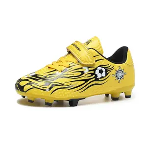Футбольные бутсы с низким верхом, противоскользящие, амортизирующие, устойчивые к истиранию, с поддержкой баланса, детские Peter pan, золотой