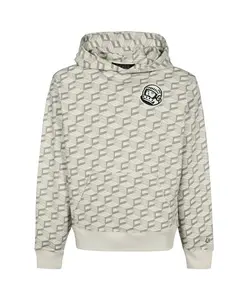 Толстовка с капюшоном и нашивкой с логотипом, изготовленная из хлопка. Billionaire, бежевый