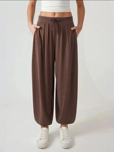 Зауженные брюки со складками спереди Hiccup, коричневый