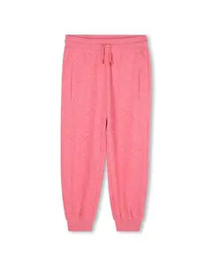 Детские спортивные штаны для девочки однотонного розового цвета Hugo