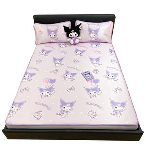 Покрывало Washable, Foldable Fitted Sheet Style Home Summer Air Conditioning Mat Sanrio, Fitted Sheet-Balloon Kuromi