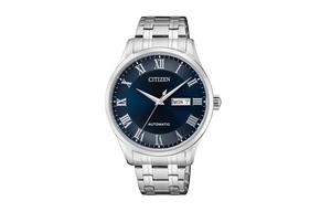 CITIZEN Часы Mechanical Movement Stainless Steel Strap Watch 41.4mm Men's Watch Blue Dial NH8360 80LB, Blue Dial