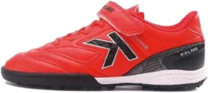 Футбольные бутсы KELME без шнурков для детей и подростков - футзал или футбольная обувь для игры на траве для мальчиков и девочек - футбольные бутсы на липучке для игры в помещении или на улице, красный