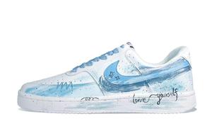 Nike Кроссовки Court Vision 1 Starry Sea Blue Dream, износостойкие, низкие, для скейтбординга, унисекс, небесно-голубые
