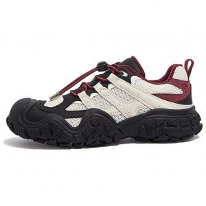 CAMEL Женские противоскользящие износостойкие треккинговые туфли низкие - бежевый/черный/бордовый, цвет Beige/Black/Burgundy