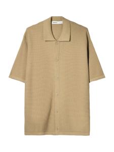 Рубашка на пуговицах Comfort fit Bershka, цвет Cappuccino