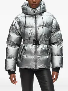 Куртка с капюшоном и поясом Karl Lagerfeld, серебристый