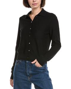 Винс Кардиган двойной слой сетка Vince, черный